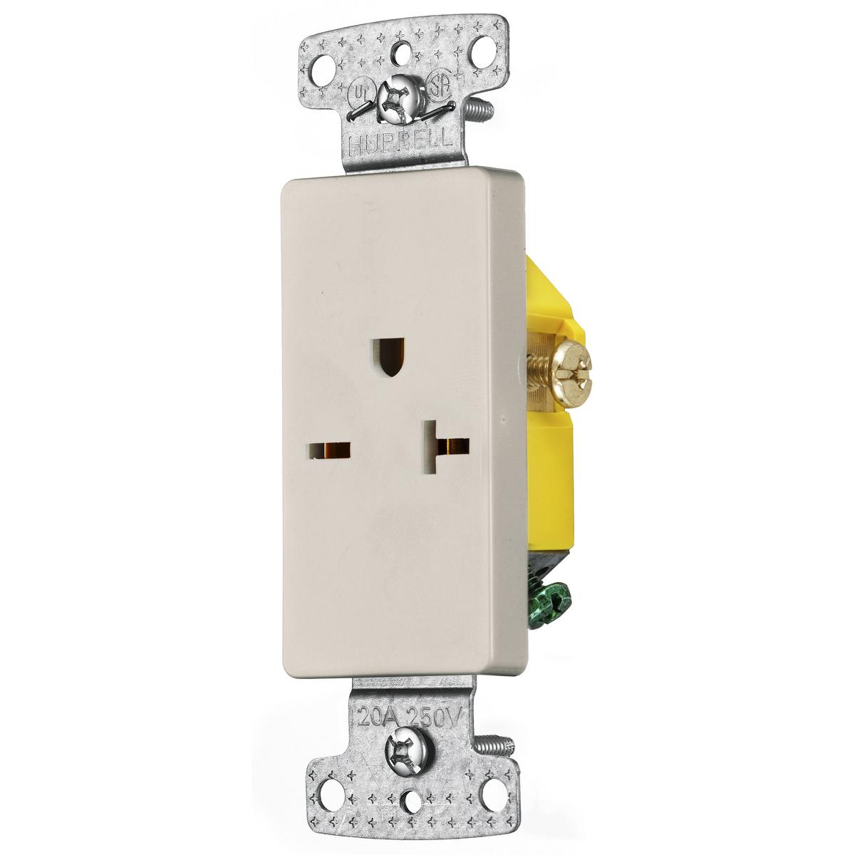 Hubbell Wiring Device-Kellems RRD205LA Straight Blade Receptacles