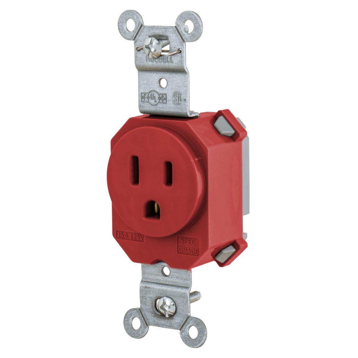 Hubbell Wiring Device-Kellems SNAP5261R Straight Blade Receptacles