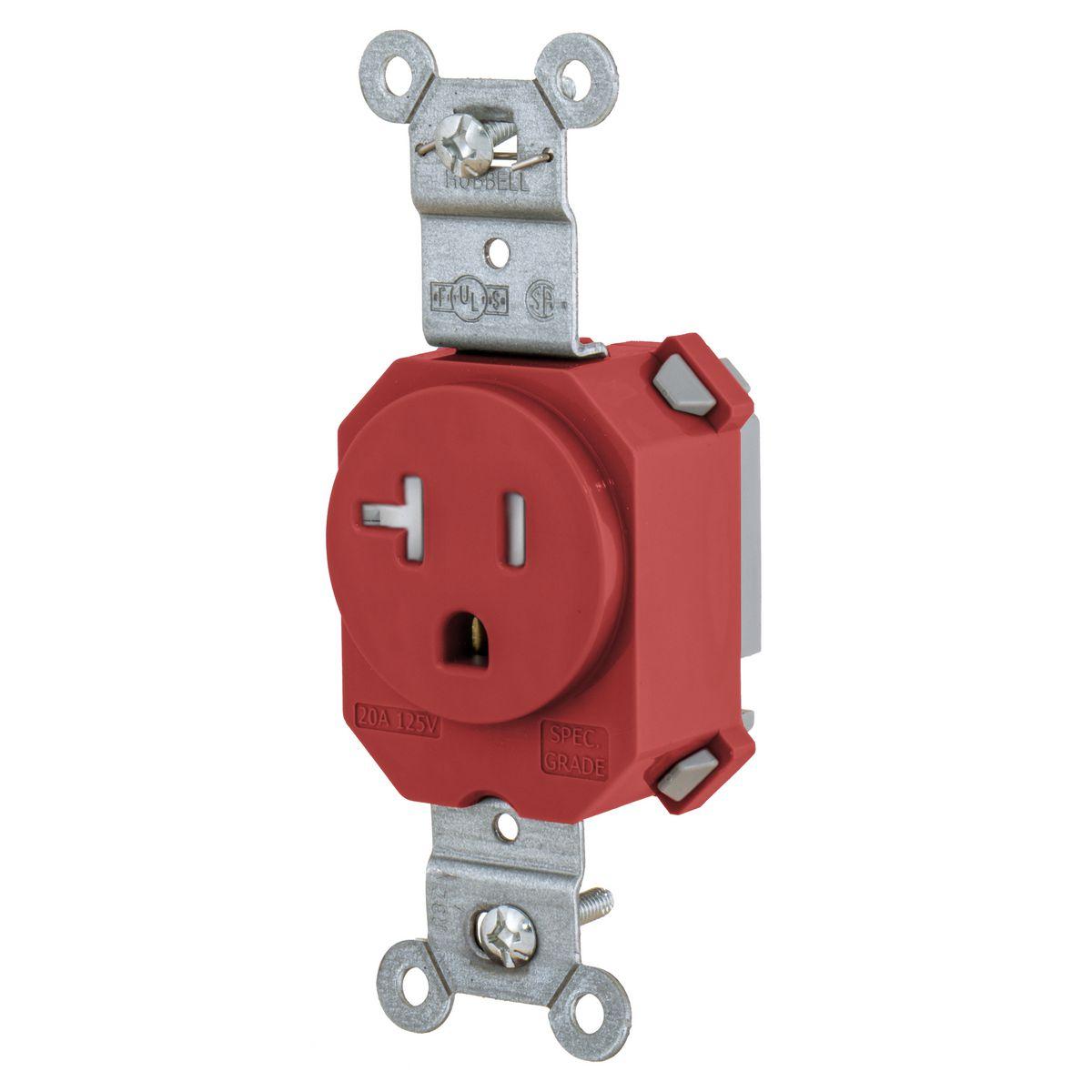 Hubbell Wiring Device-Kellems SNAP5361RTR Straight Blade Receptacles