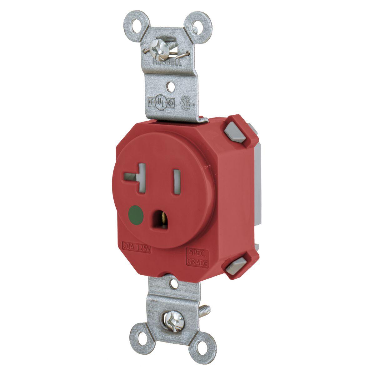 Hubbell Wiring Device-Kellems SNAP8310RTR Straight Blade Receptacles