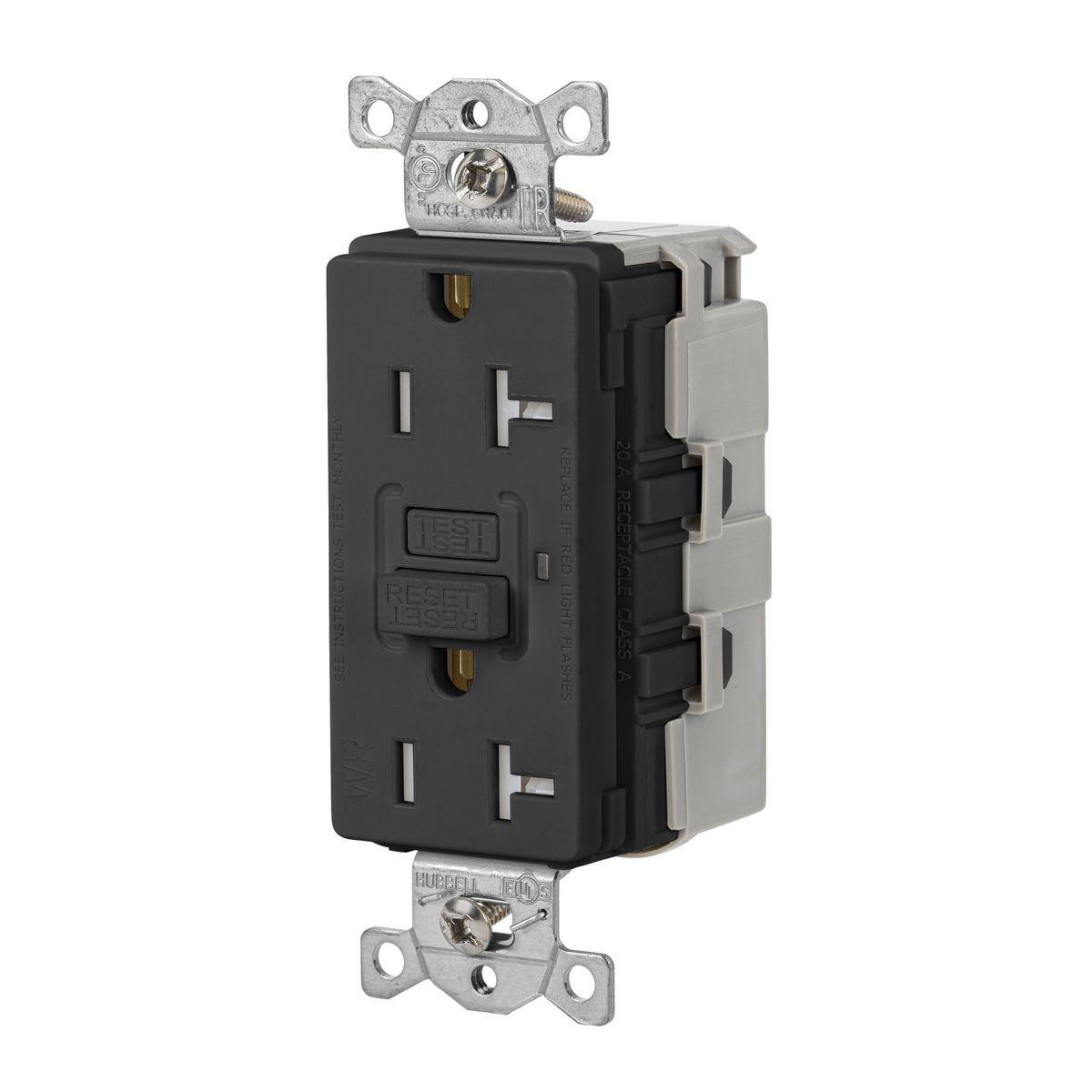 Hubbell Wiring Device-Kellems SNAPGFTW20BLK GFCI Receptacles