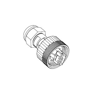 Woodhead® Brad® RJ-Lnxx® 130057-0003 Straight Male Field Attachable Connector, 125 V DC, 4 A